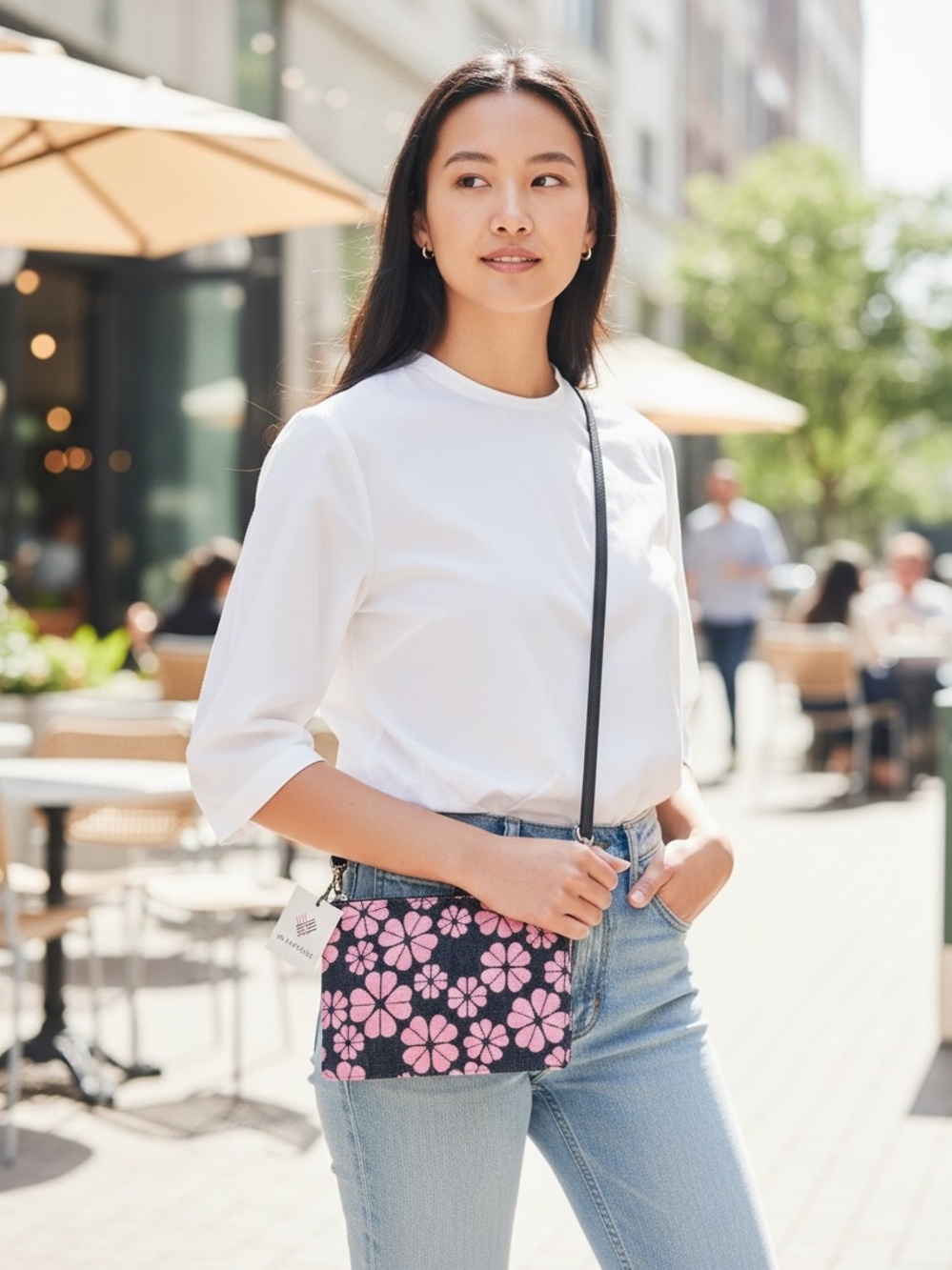 KATE SPADE On Purpose Chenille Clover Small Leather Crossbody
